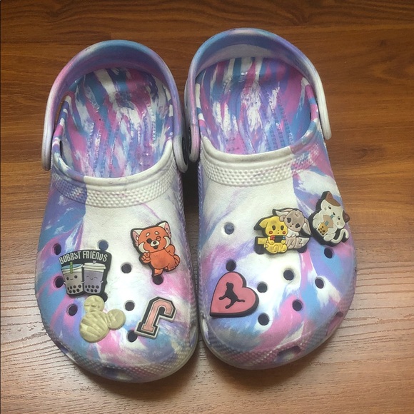 CROCS Kids Water Shoes in Pink and Blue - Picture 1 of 3